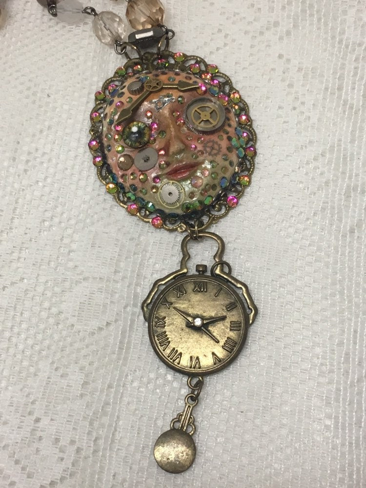 Spirit Art Doll Face Necklace