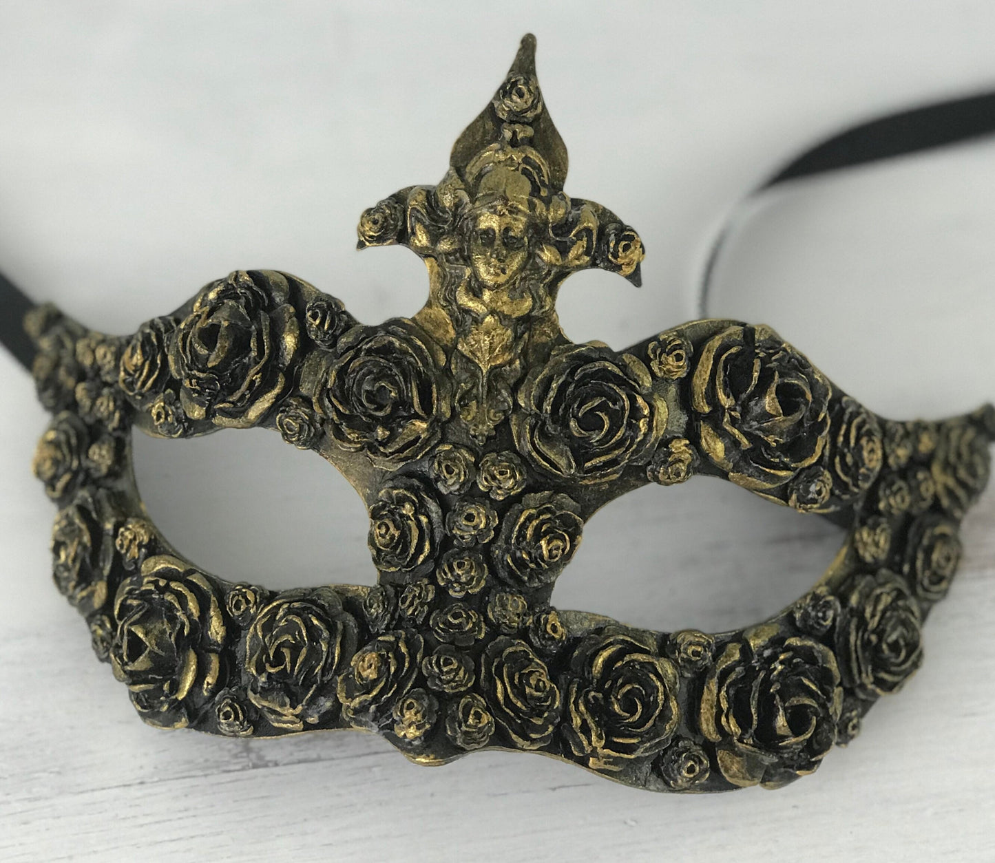 Black Masquerade Ball Mask, Party Mask, Masquerade Mask, Handmade Mask, Roses, Masks for Women, Purim Mask, Burning Man Mask, Wedding Mask