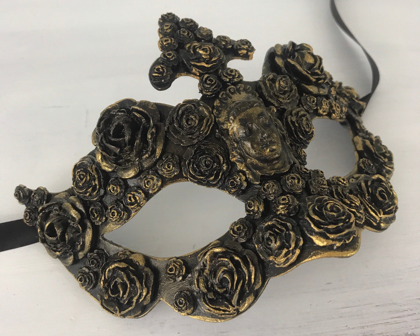 Black Masquerade Ball Mask, Party Mask, Masquerade Mask, Handmade Mask, Roses, Masks for Women, Purim Mask, Burning Man Mask, Wedding Mask