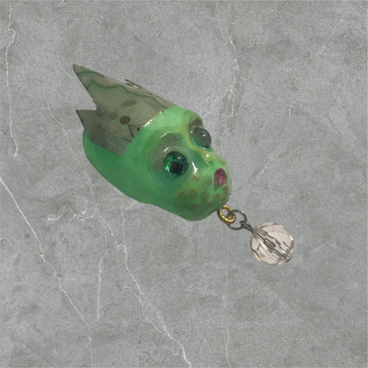 Handpainted Monster Fridge Magnet: Crowned Creepling Fae Goblin