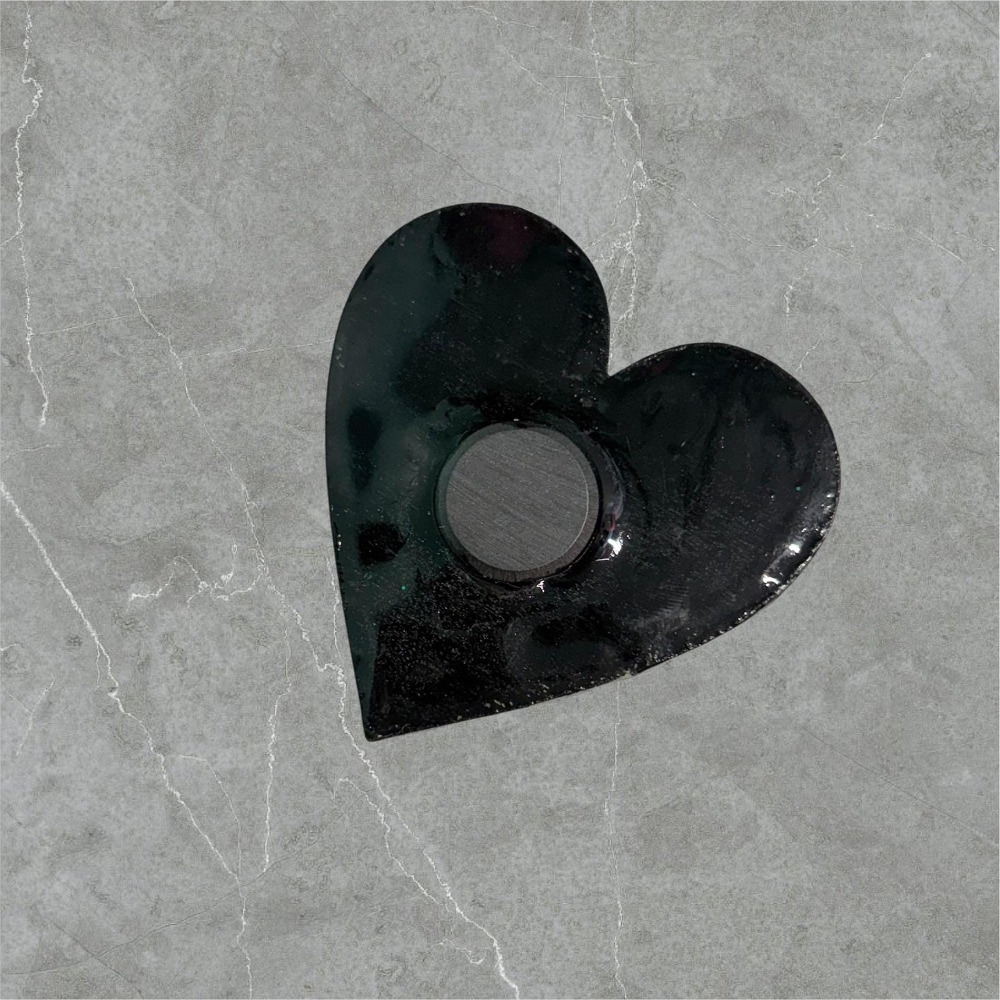 Handmade Creepling Two-Eyed Heart Magnet: Quirky Sculpture, Hand Painted, 2" Collectible