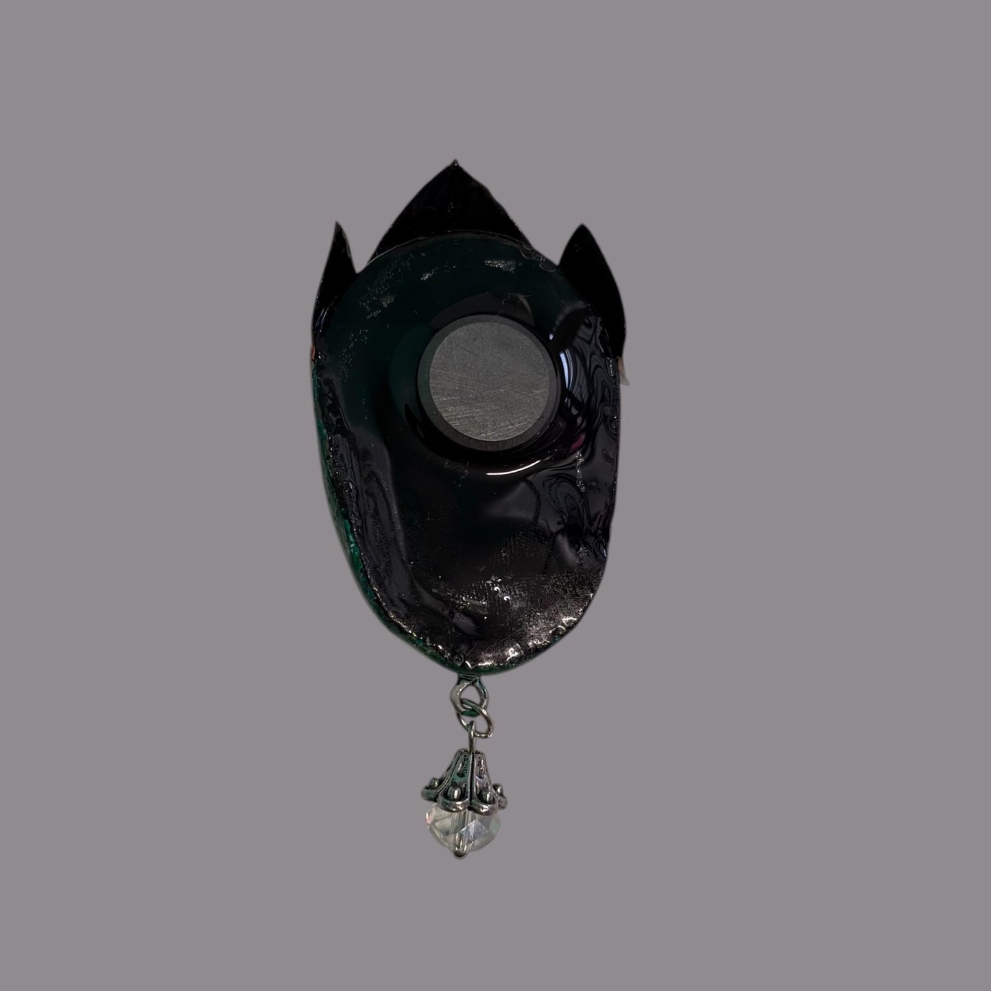 Handpainted Monster Fridge Magnet: Crowned Creepling Fae Goblin