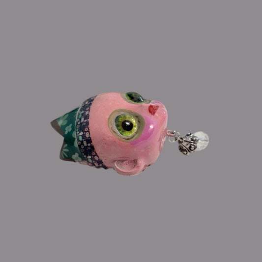 Handpainted Monster Fridge Magnet: Crowned Creepling Fae Goblin