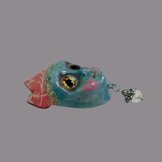 Handpainted Monster Fridge Magnet: Crowned Creepling Fae Goblin