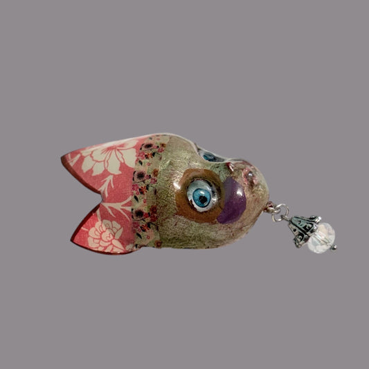 Handpainted Monster Fridge Magnet: Crowned Creepling Fae Goblin