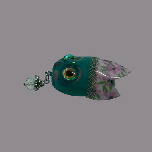 Handpainted Monster Fridge Magnet: Crowned Creepling Fae Goblin