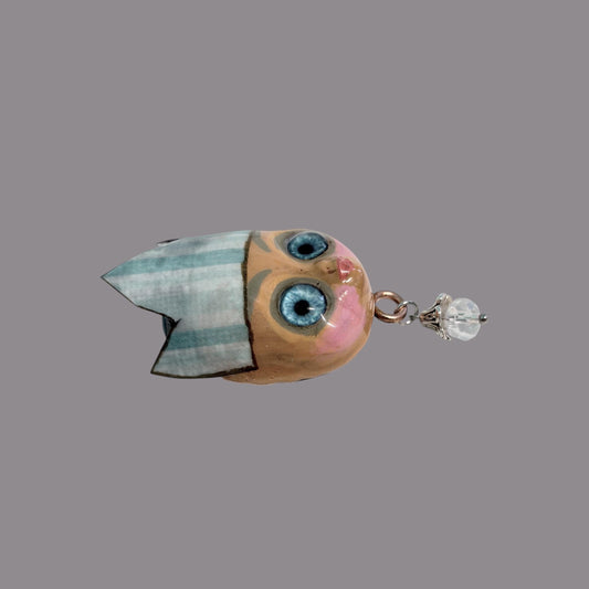 Handpainted Monster Fridge Magnet: Crowned Creepling Fae Goblin