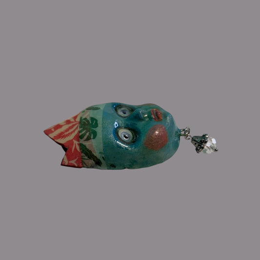 Handpainted Monster Fridge Magnet: Crowned Creepling Fae Goblin