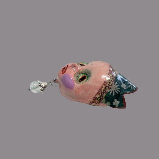Handpainted Monster Fridge Magnet: Crowned Creepling Fae Goblin