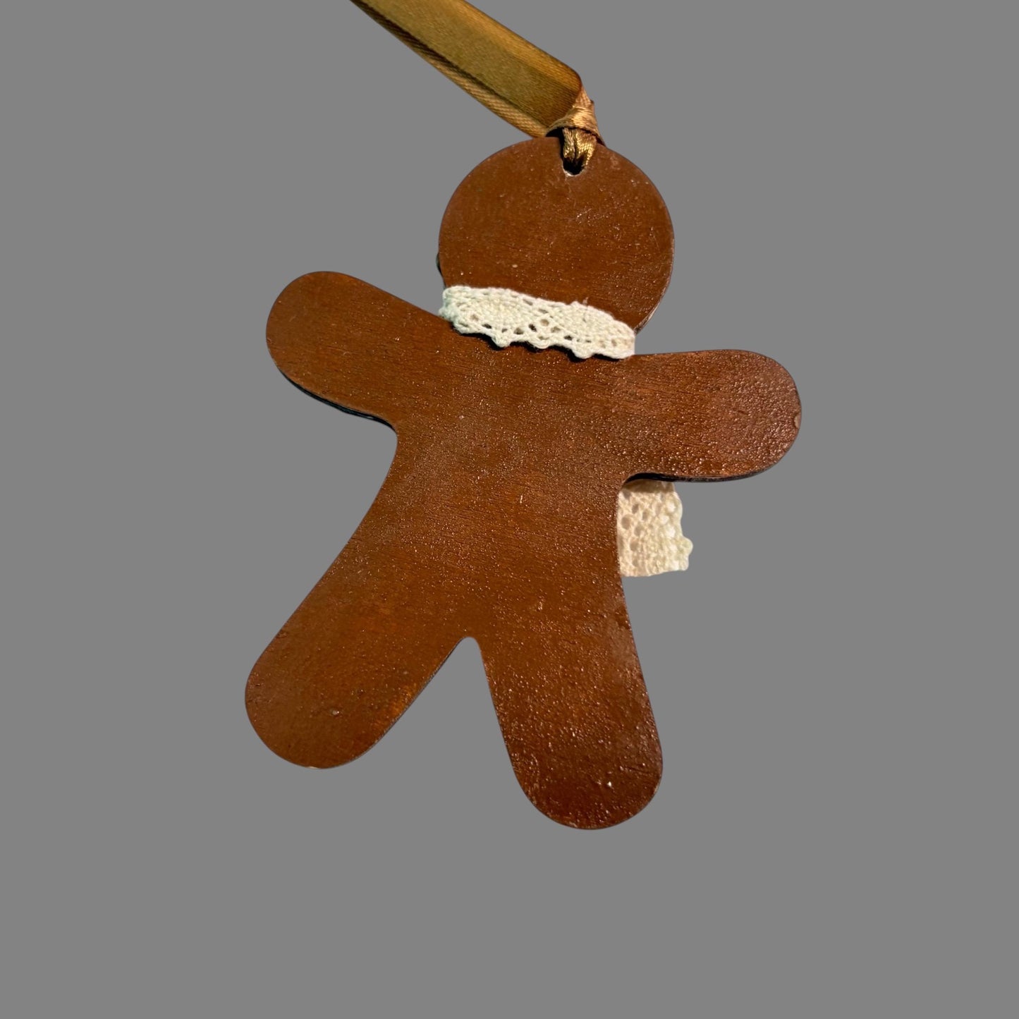One Eyed Gingerbread Man Ornament | Christmas Tree Decoration | Whimsical Holiday Decor | Hand Painted Folk Art Ornament | Creepy Cute