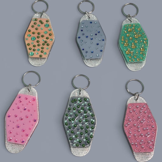 Whimsical Fairy Vintage style Hotel Motel Keychain