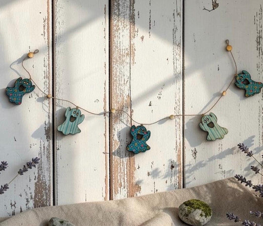 Whimsical Cottagecore Ghost Garland