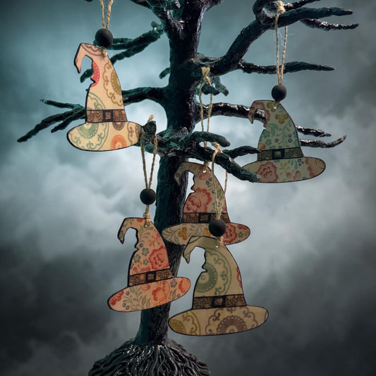 Witch Hat Ornament Set