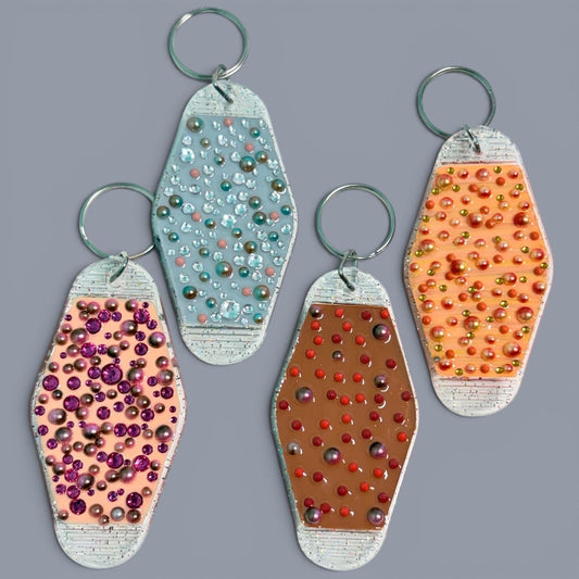 Whimsical Fairy Vintage style Hotel Motel Keychain