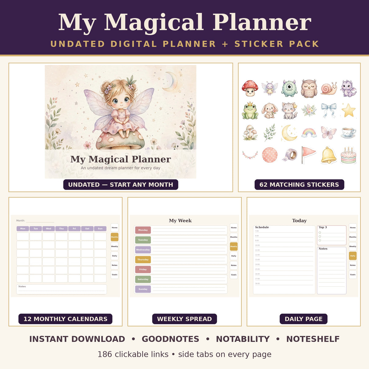 My Magical Planner Undated Digital Journal