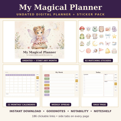 My Magical Planner Undated Digital Journal