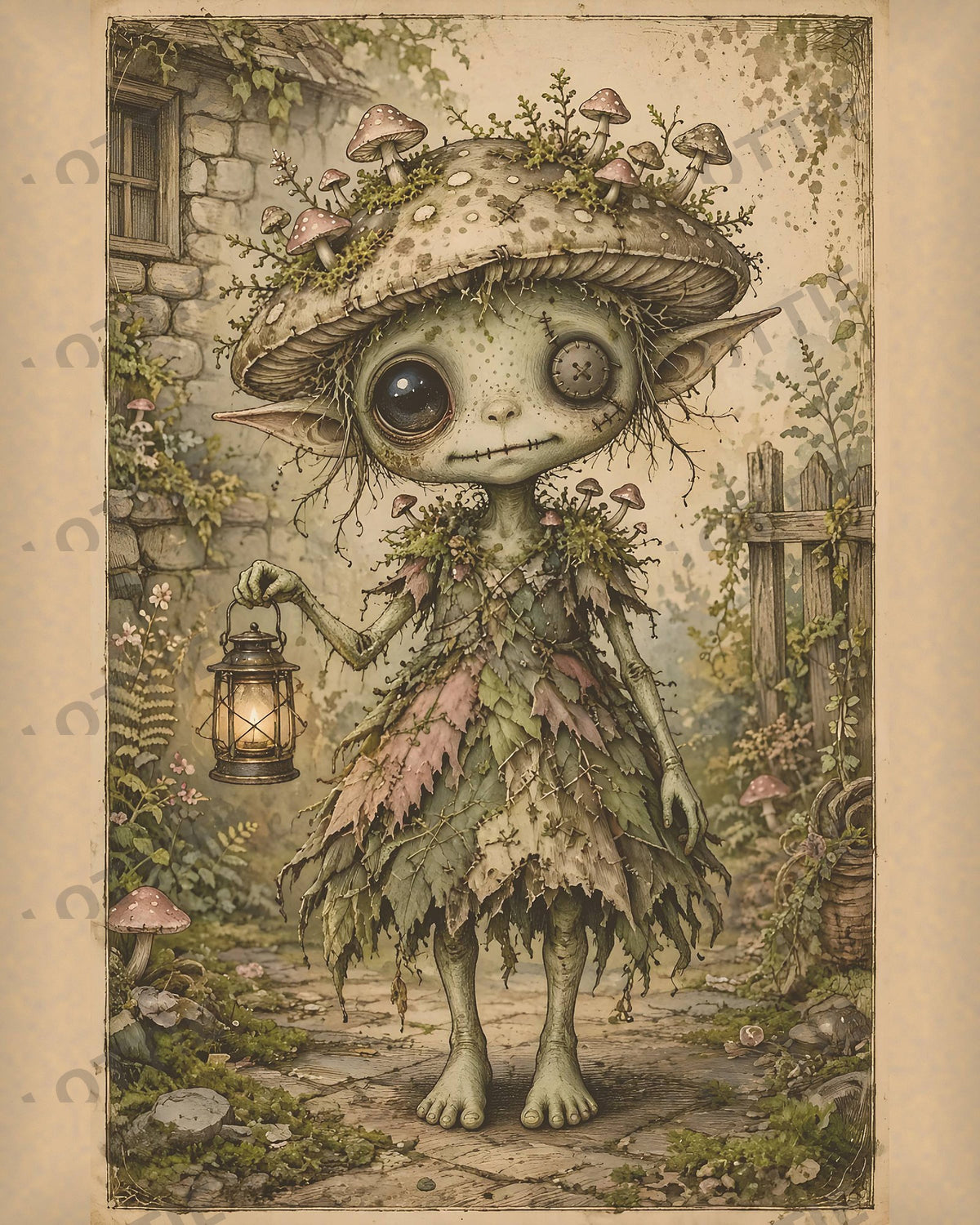 Creepling Print Vintage Inspired Storybook Decor Printable