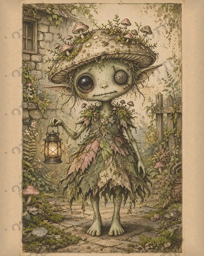 Creepling Print Vintage Inspired Storybook Decor Printable