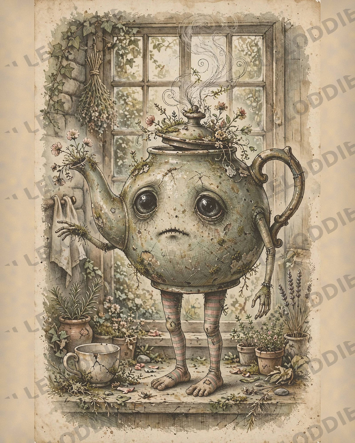 Creepling Print Vintage Inspired Storybook Decor Printable