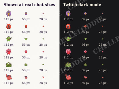 Gamer Creepling Emote Pack Twitch Discord Gaming Monster Faces Sub Badges Streamer Chat Graphics Victory Funny Bundle