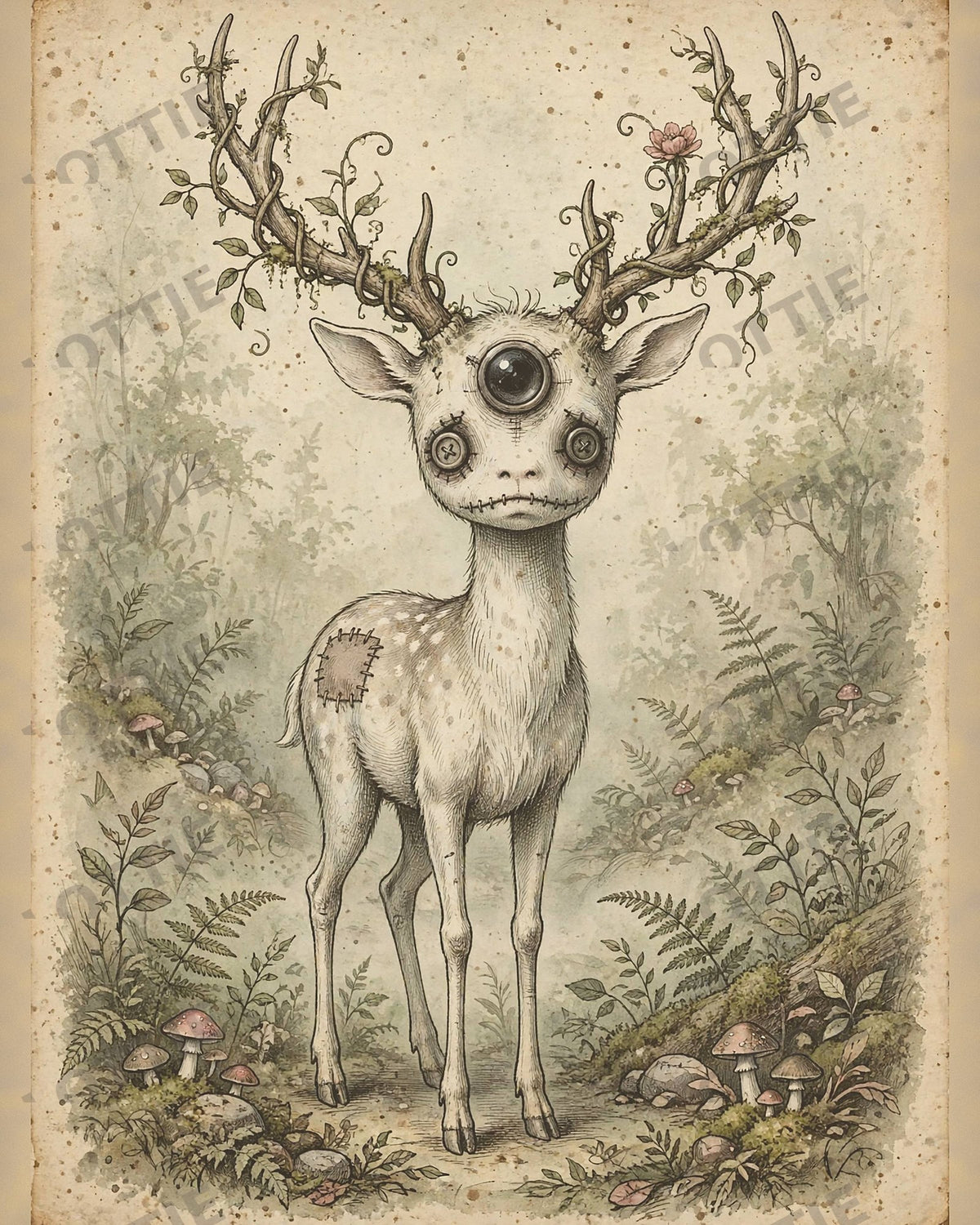 Creepling Print Vintage Inspired Storybook Decor Printable