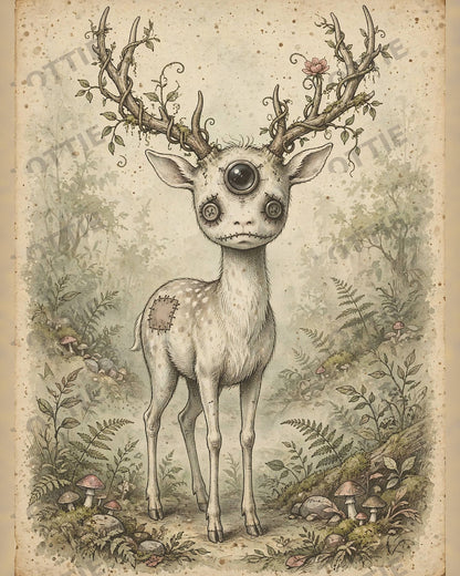 Creepling Print Vintage Inspired Storybook Decor Printable