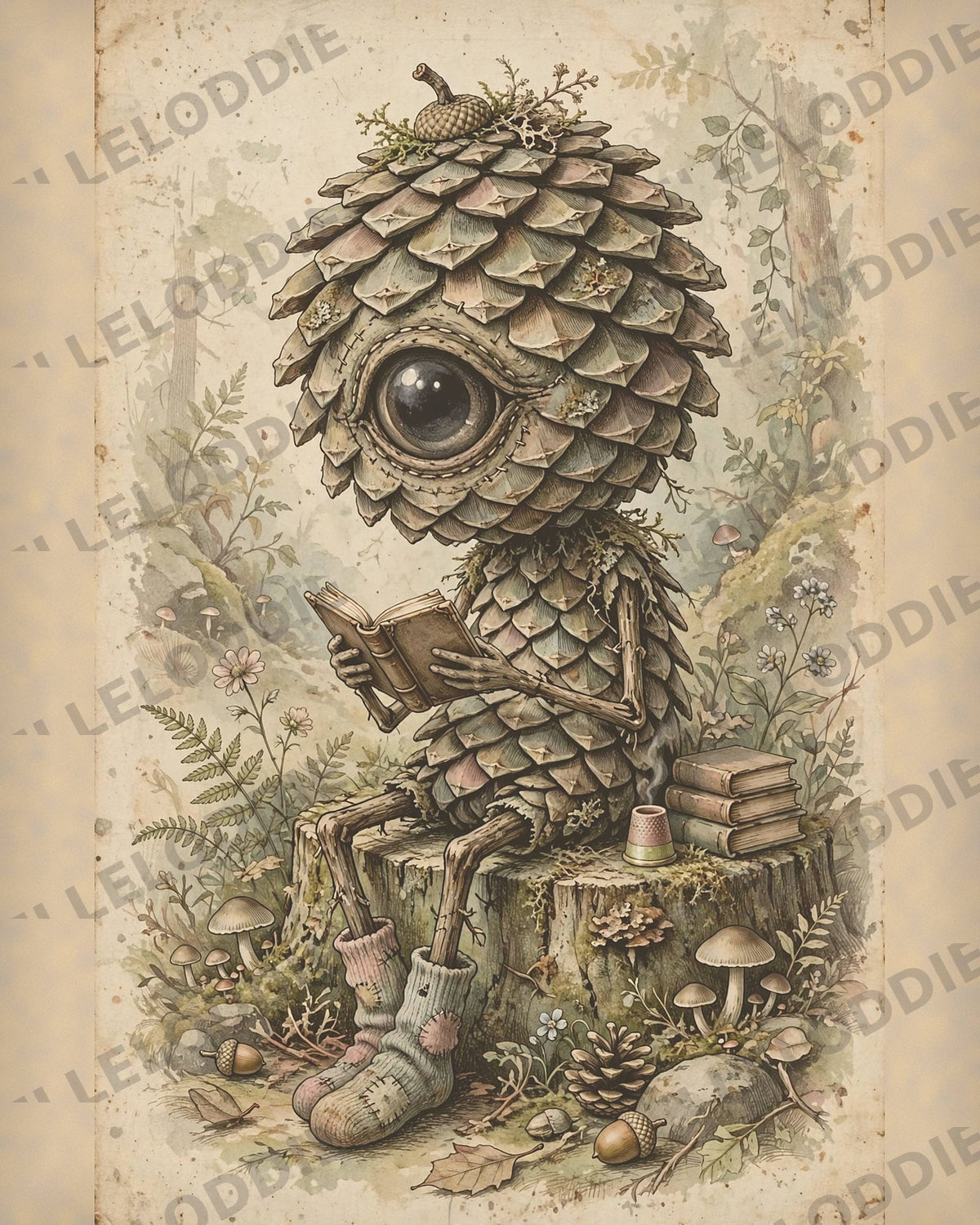 Creepling Print Vintage Inspired Storybook Decor Printable