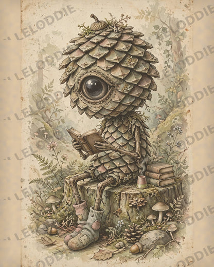 Creepling Print Vintage Inspired Storybook Decor Printable