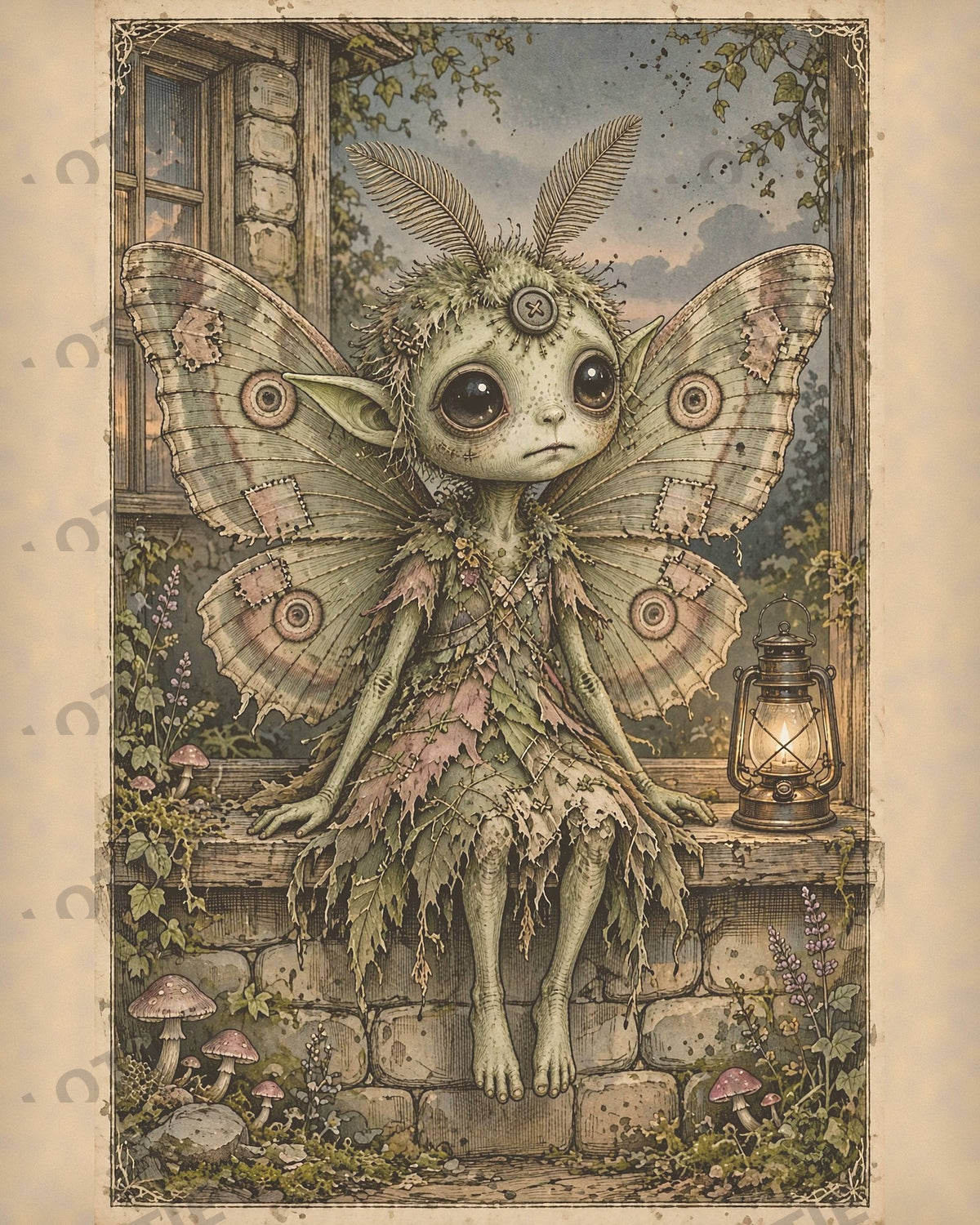 Creepling Print Vintage Inspired Storybook Decor Printable