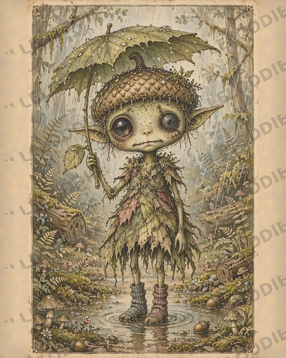 Creepling Print Vintage Inspired Storybook Decor Printable