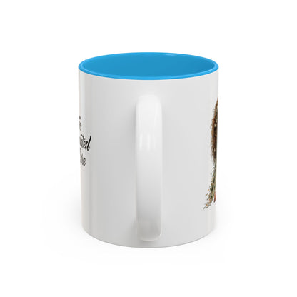 Coffee Mug – "Too Haunted To Care" Witchy Skull Accent Mug (Two-Tone, 11/15oz)