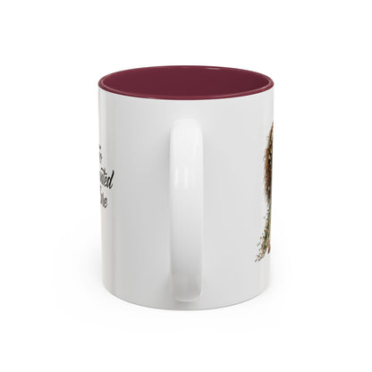Coffee Mug – "Too Haunted To Care" Witchy Skull Accent Mug (Two-Tone, 11/15oz)