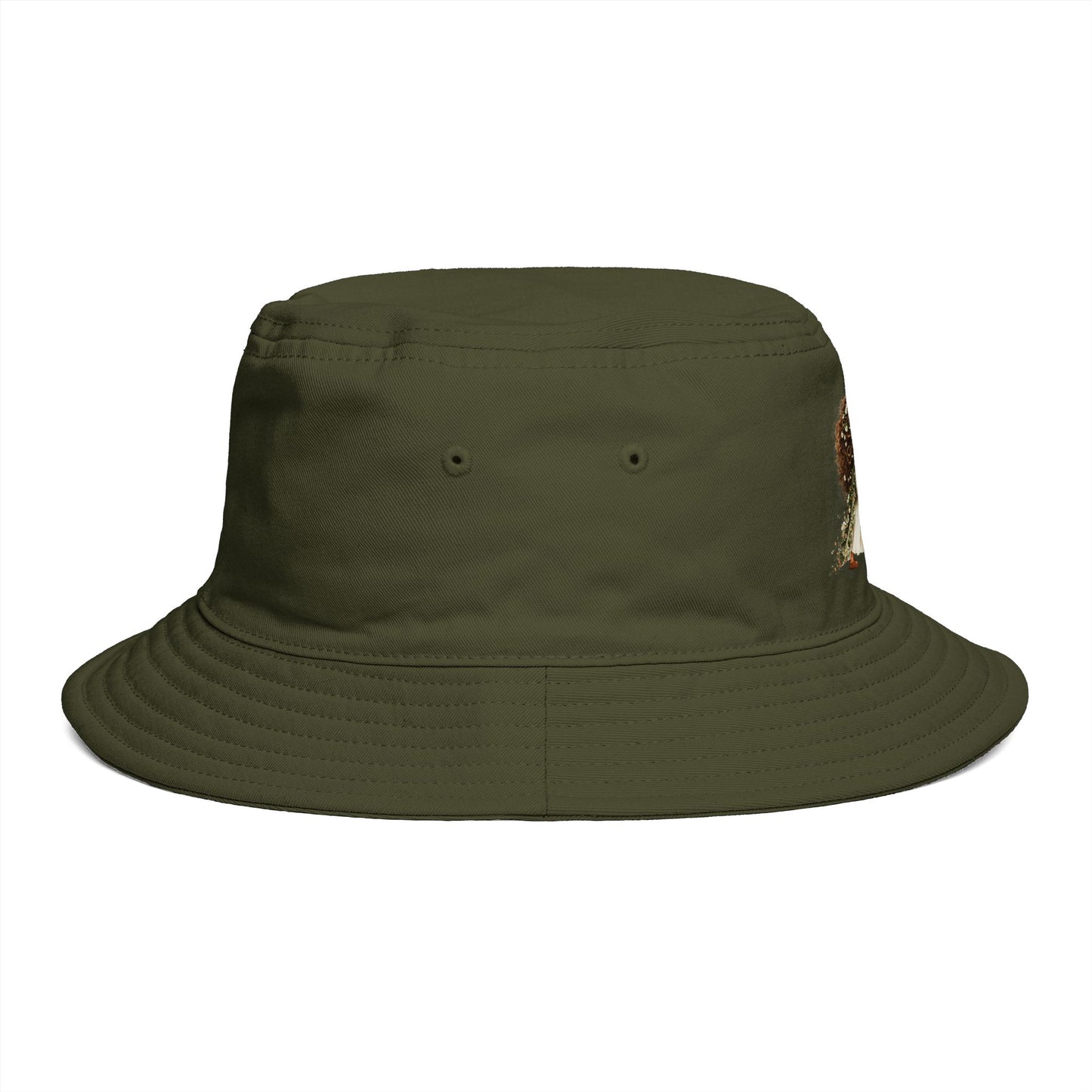 Bucket Hat - 'Too Beautiful to Care' Floral Girl Embroidered Sun Hat