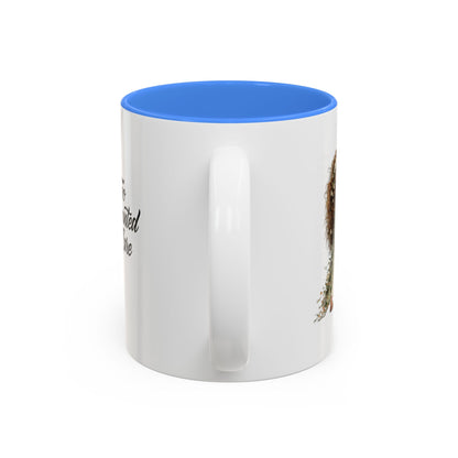 Coffee Mug – "Too Haunted To Care" Witchy Skull Accent Mug (Two-Tone, 11/15oz)
