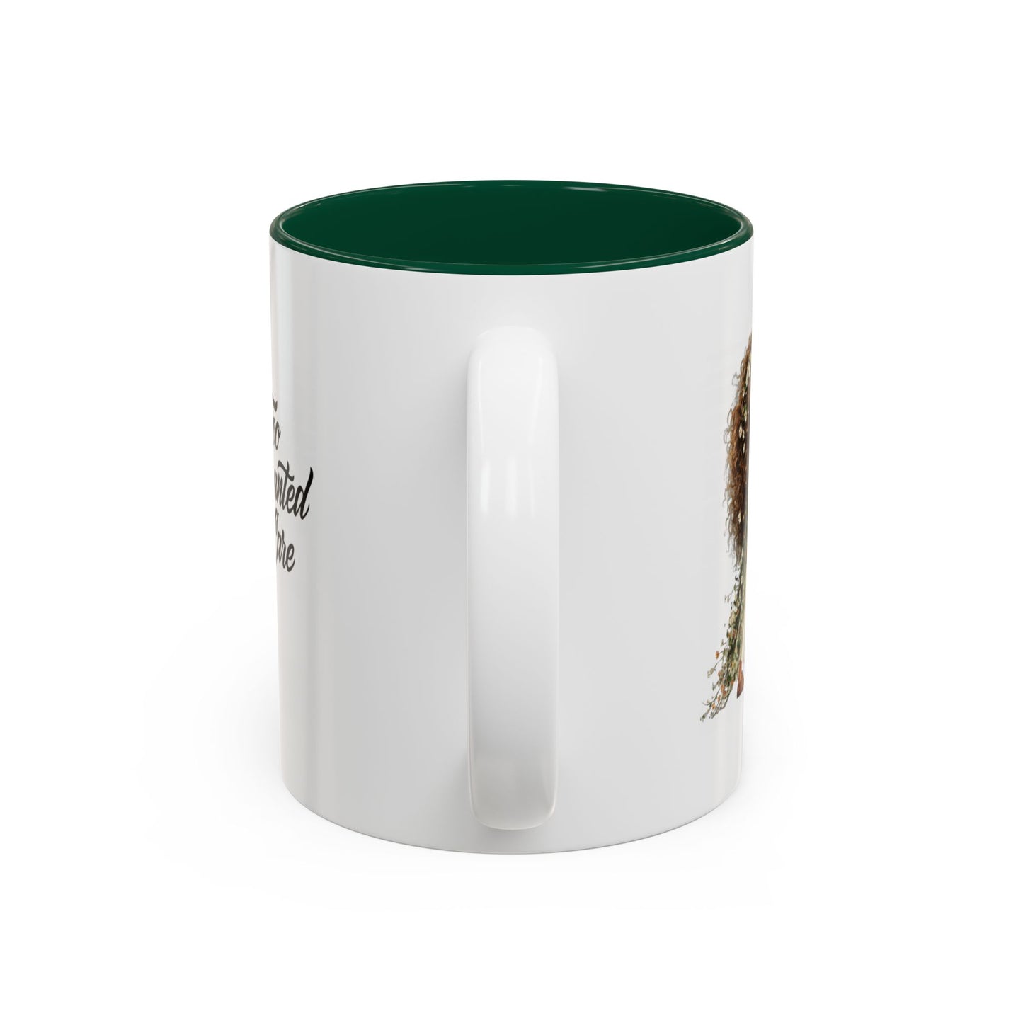 Coffee Mug – "Too Haunted To Care" Witchy Skull Accent Mug (Two-Tone, 11/15oz)
