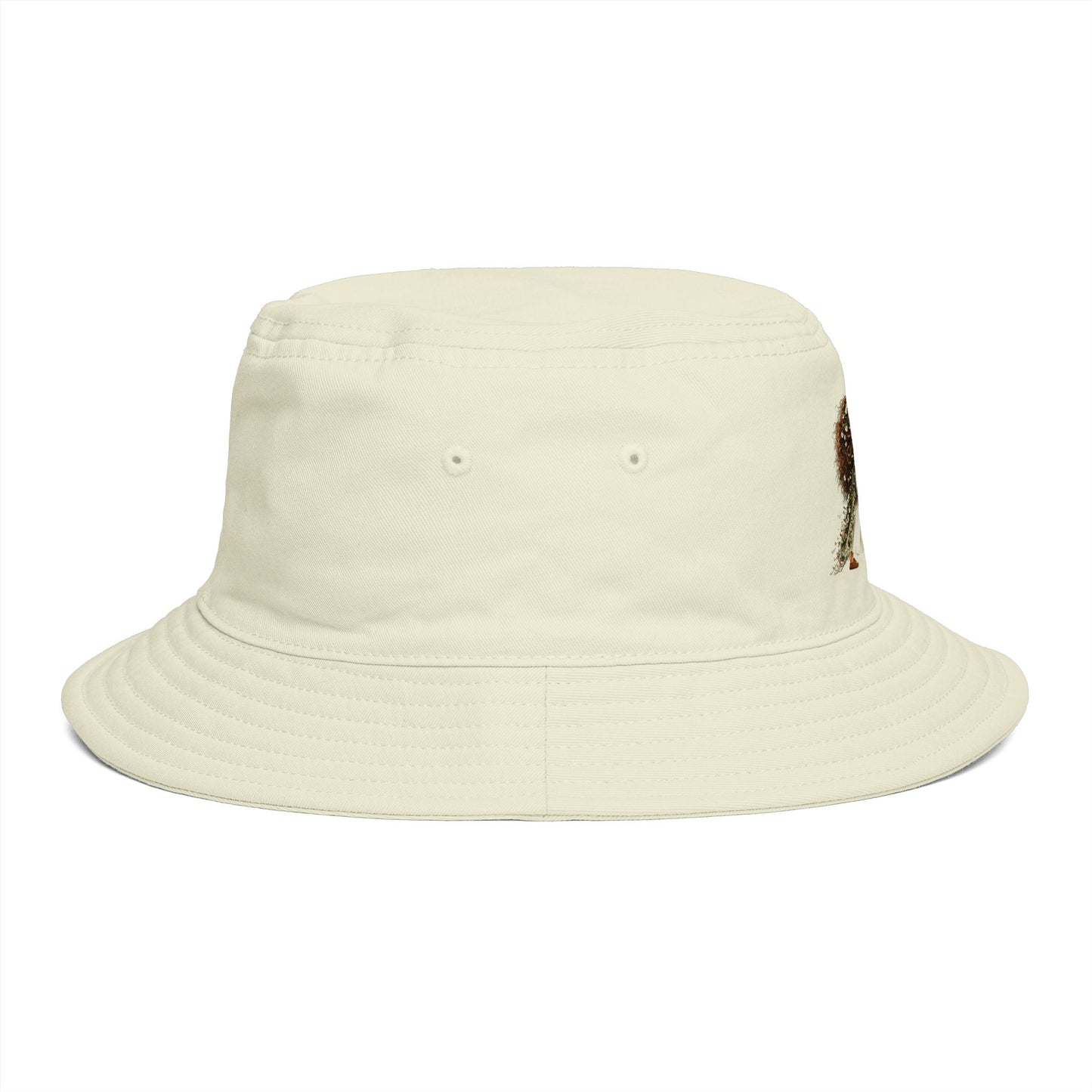 Bucket Hat - 'Too Beautiful to Care' Floral Girl Embroidered Sun Hat
