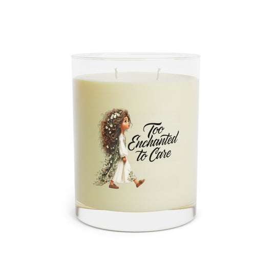 Too Enchanted to Care Scented Candle — 11oz Glass Candle with Whimsical Girl Design