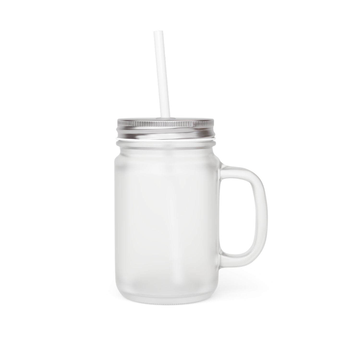 Mason Jar Tumbler — 'Too Enchanted to Care' Fairy Glass Mug with Straw