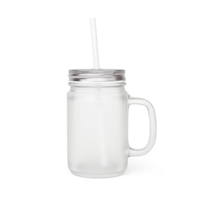 Mason Jar Tumbler — 'Too Enchanted to Care' Fairy Glass Mug with Straw