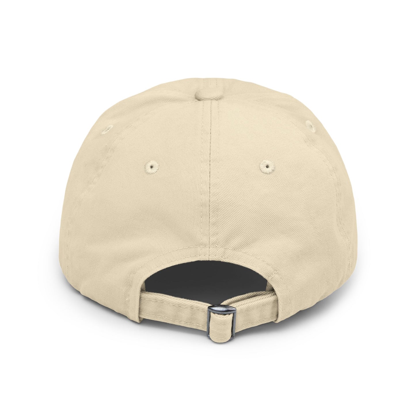 Distressed Cap — “Too Enchanted to Care” Girl Illustration Hat