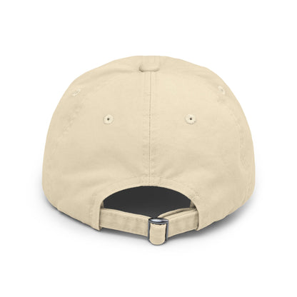 Distressed Cap — “Too Enchanted to Care” Girl Illustration Hat