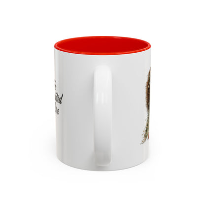 Coffee Mug – "Too Haunted To Care" Witchy Skull Accent Mug (Two-Tone, 11/15oz)