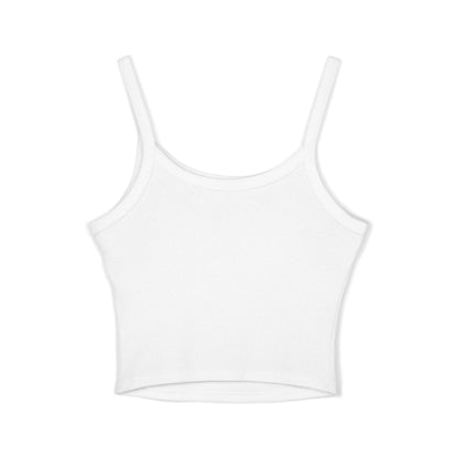 Spaghetti Tank Top — "Too Enchanted to Care" Fairy Girl Graphic