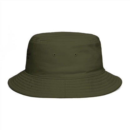 Bucket Hat - 'Too Beautiful to Care' Floral Girl Embroidered Sun Hat