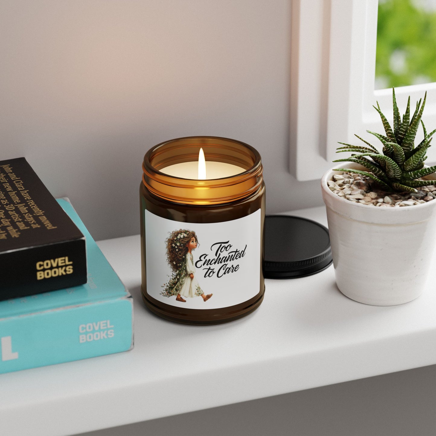Scented Soy Candle (Multi-Size, Amber Jar)