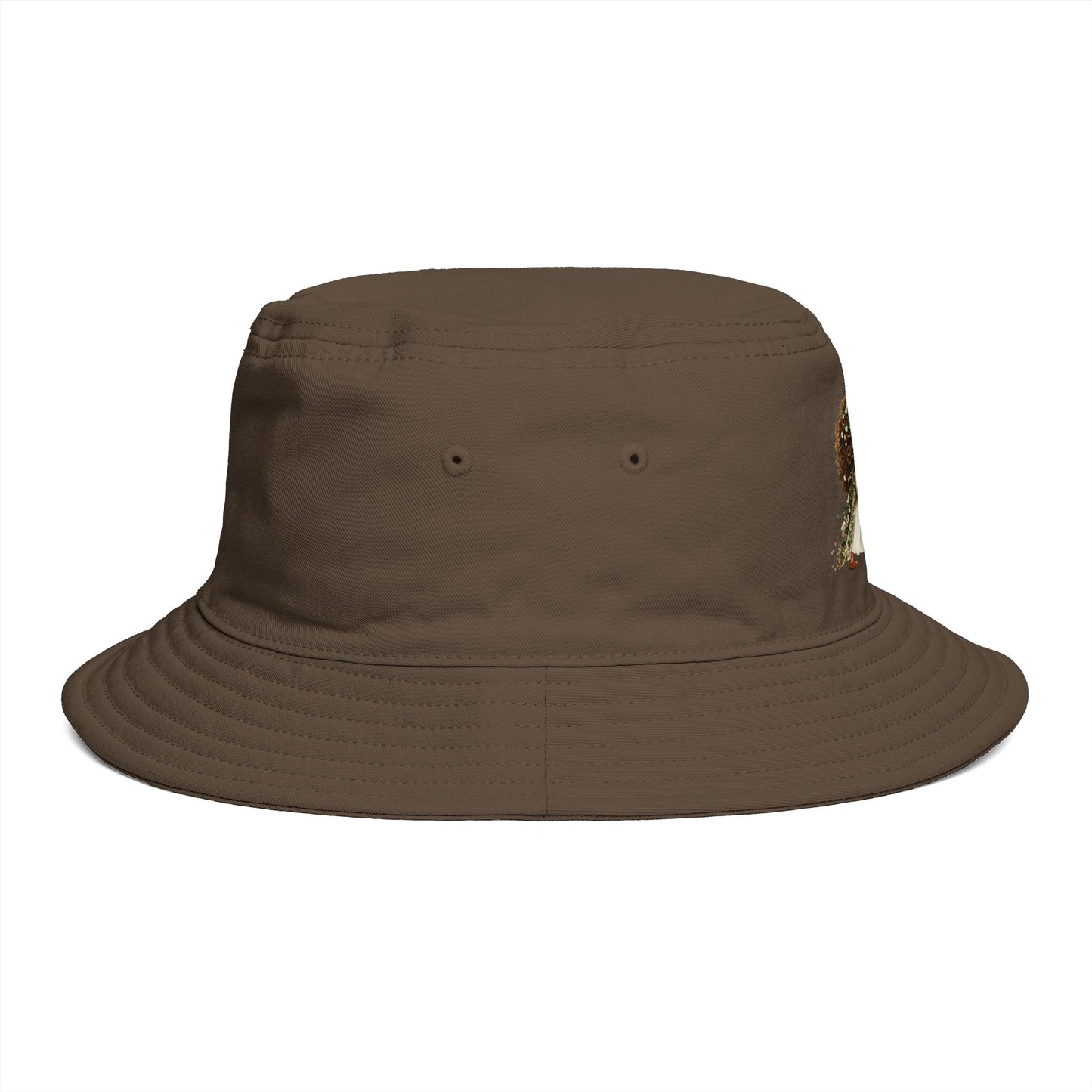 Bucket Hat - 'Too Beautiful to Care' Floral Girl Embroidered Sun Hat