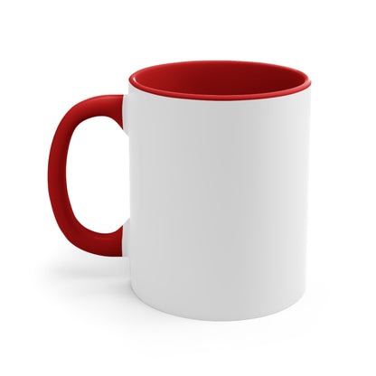 Pink Accent Ceramic Mug — Cozy Floral Dog Illustration