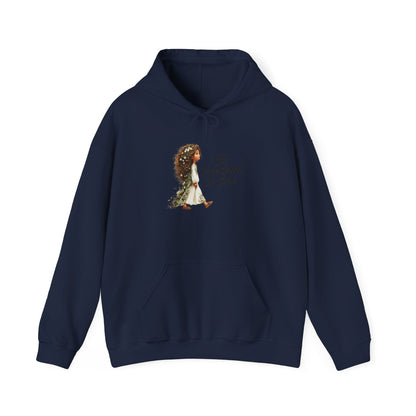 Too Enchanted To Care Hoodie — Whimsical Fairy Girl Graphic Sweatshirt