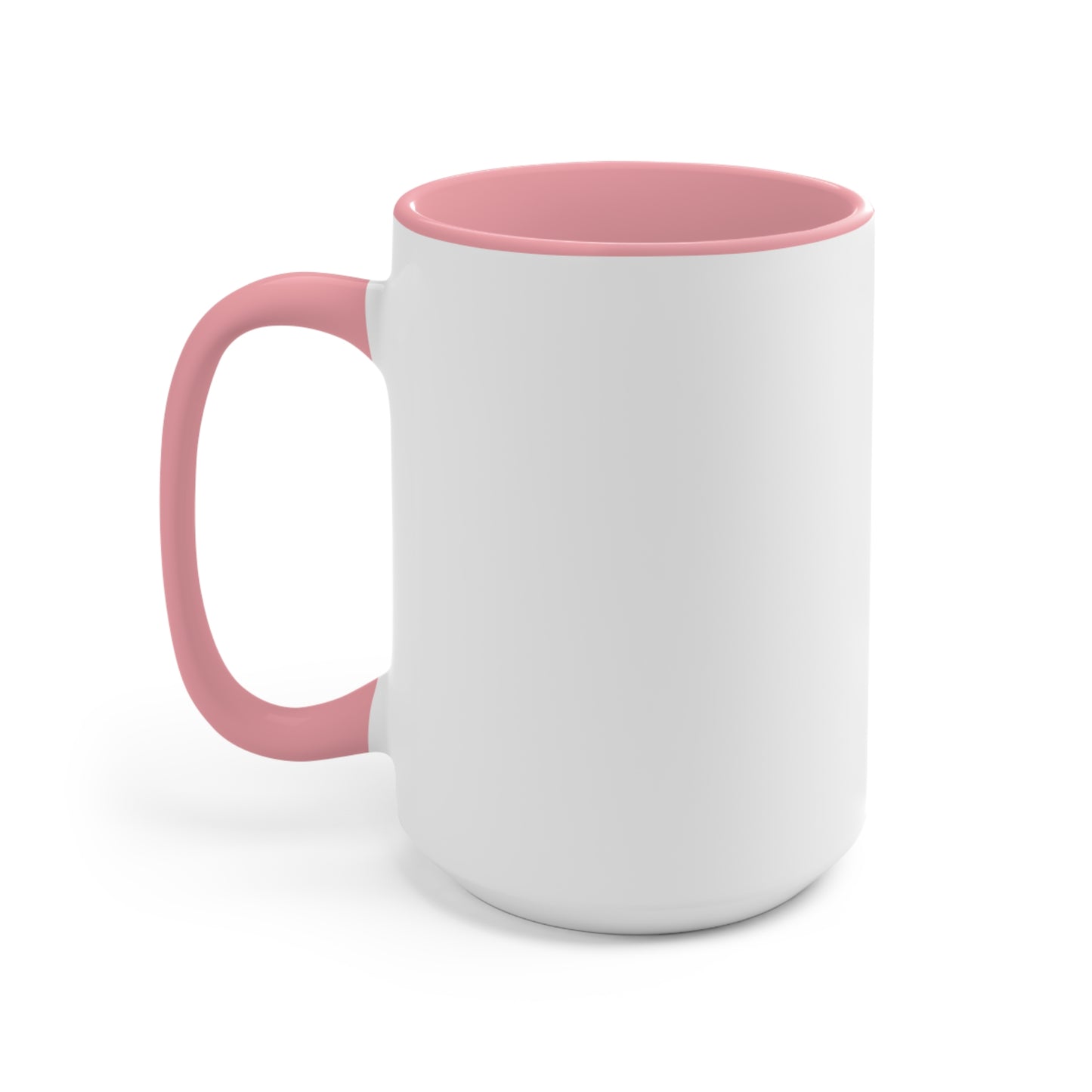 Pink Accent Ceramic Mug — Cozy Floral Dog Illustration