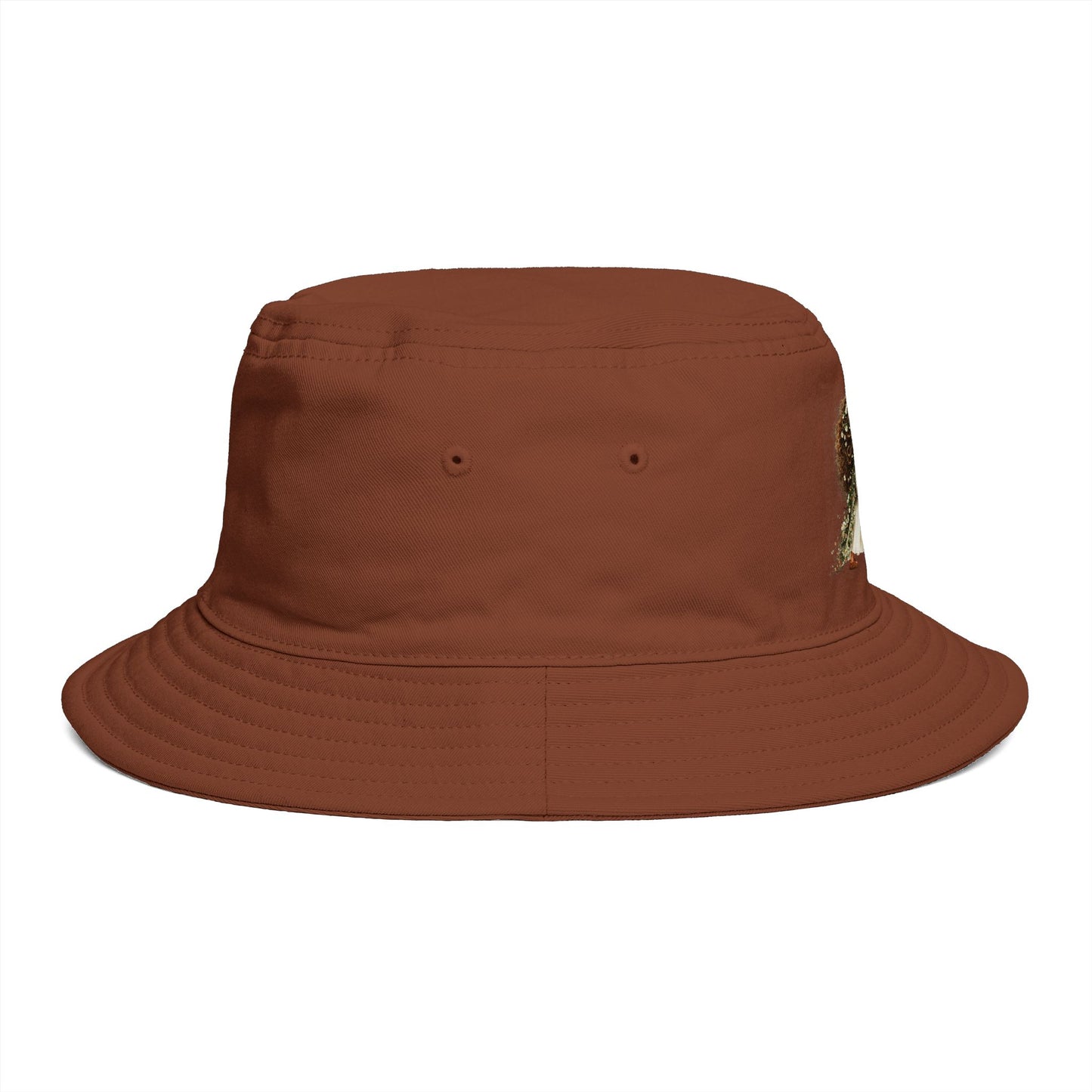 Bucket Hat - 'Too Beautiful to Care' Floral Girl Embroidered Sun Hat